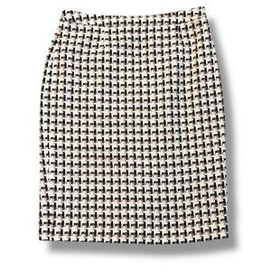 Boden Clara Pencil Skirt Green Pink Tweed Preppy Office Classic US Size 8